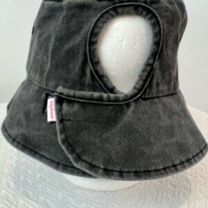 Ponyflo Bucket Hat Womens Summer Hat Golf Black Grey Piper Adjustable Brim